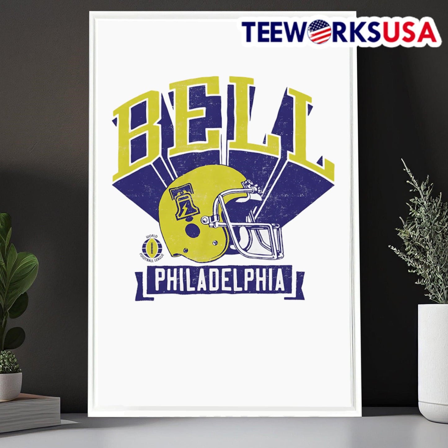 1974 Philadelphia Bell retro helmet shirt