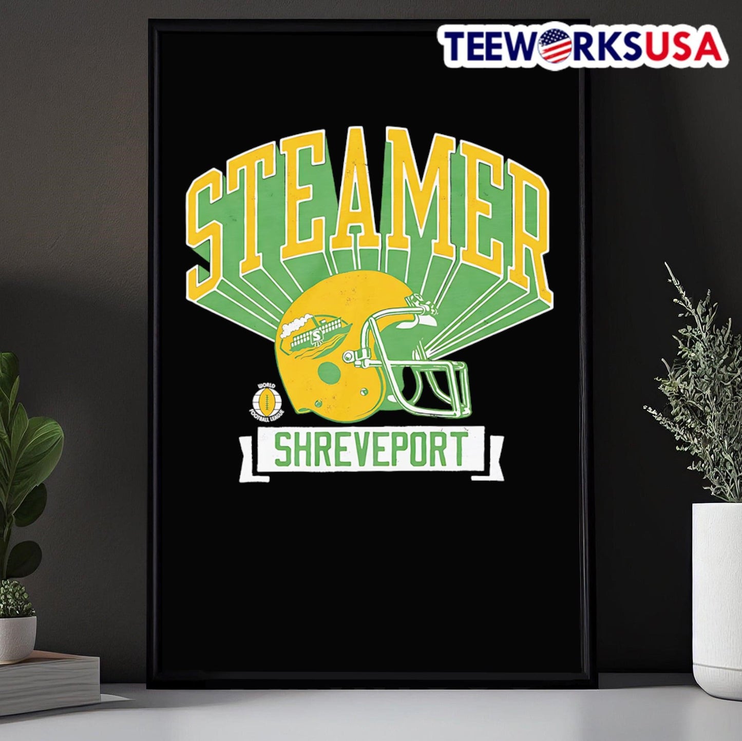 1974 Shreveport Steamer retro helmet shirt