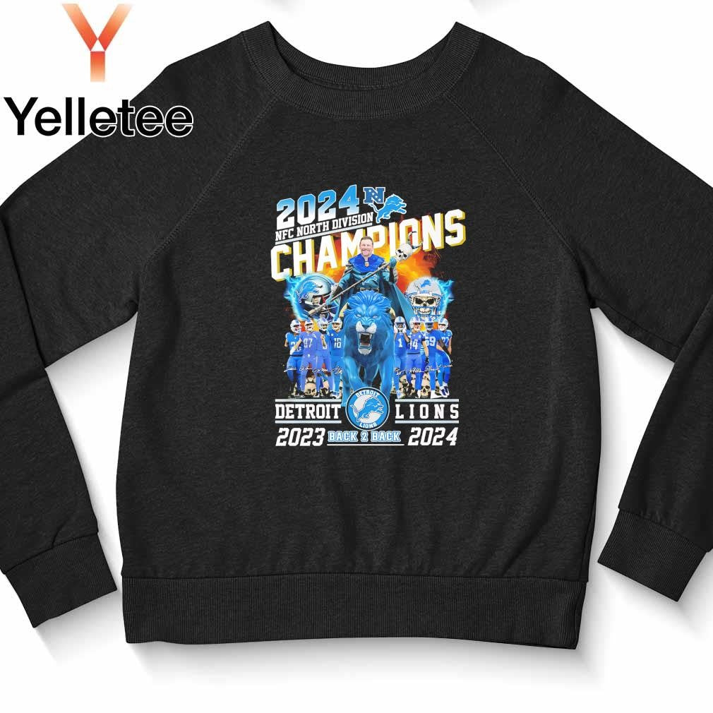 2024 NFC Detroit Lions king North Division Champions back to back shirt