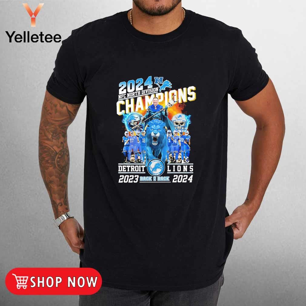 2024 NFC Detroit Lions king North Division Champions back to back shirt