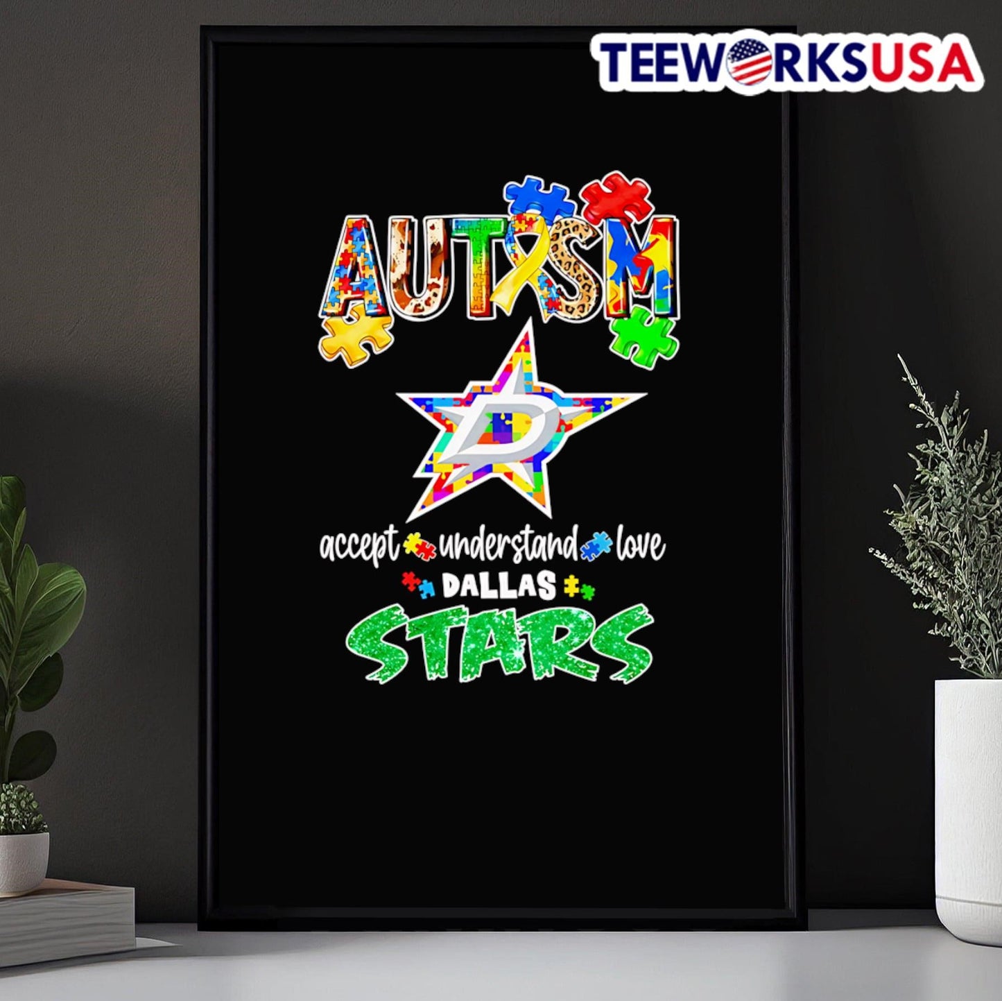 Autism accept understand love Dallas Stars diamond shirt