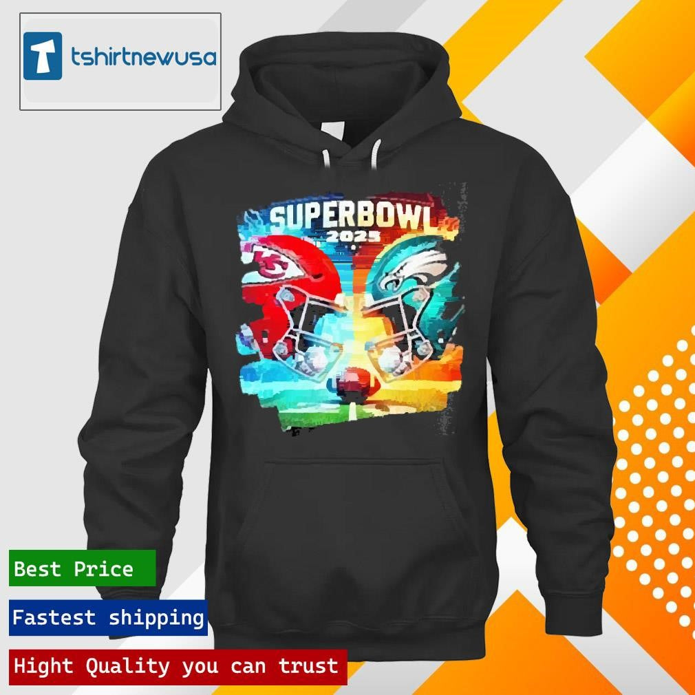 Best Trendy Classic Confrontation Philadelphia Eagles Vs Kansas City Chiefs Super Bowl 2025 T-Shirt