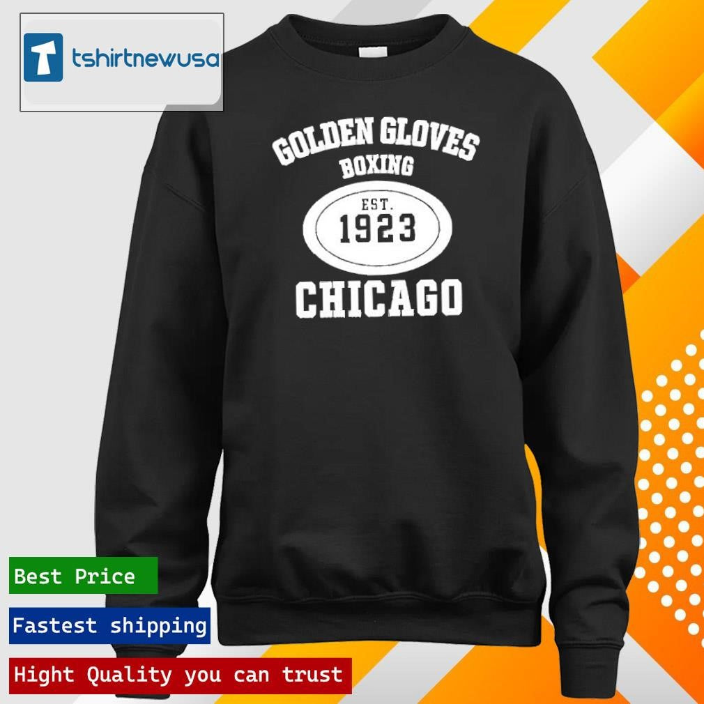 Funny Nick Fuentes Wearing Golden Gloves Boxing Chicago Est 1923 2025 T Shirt