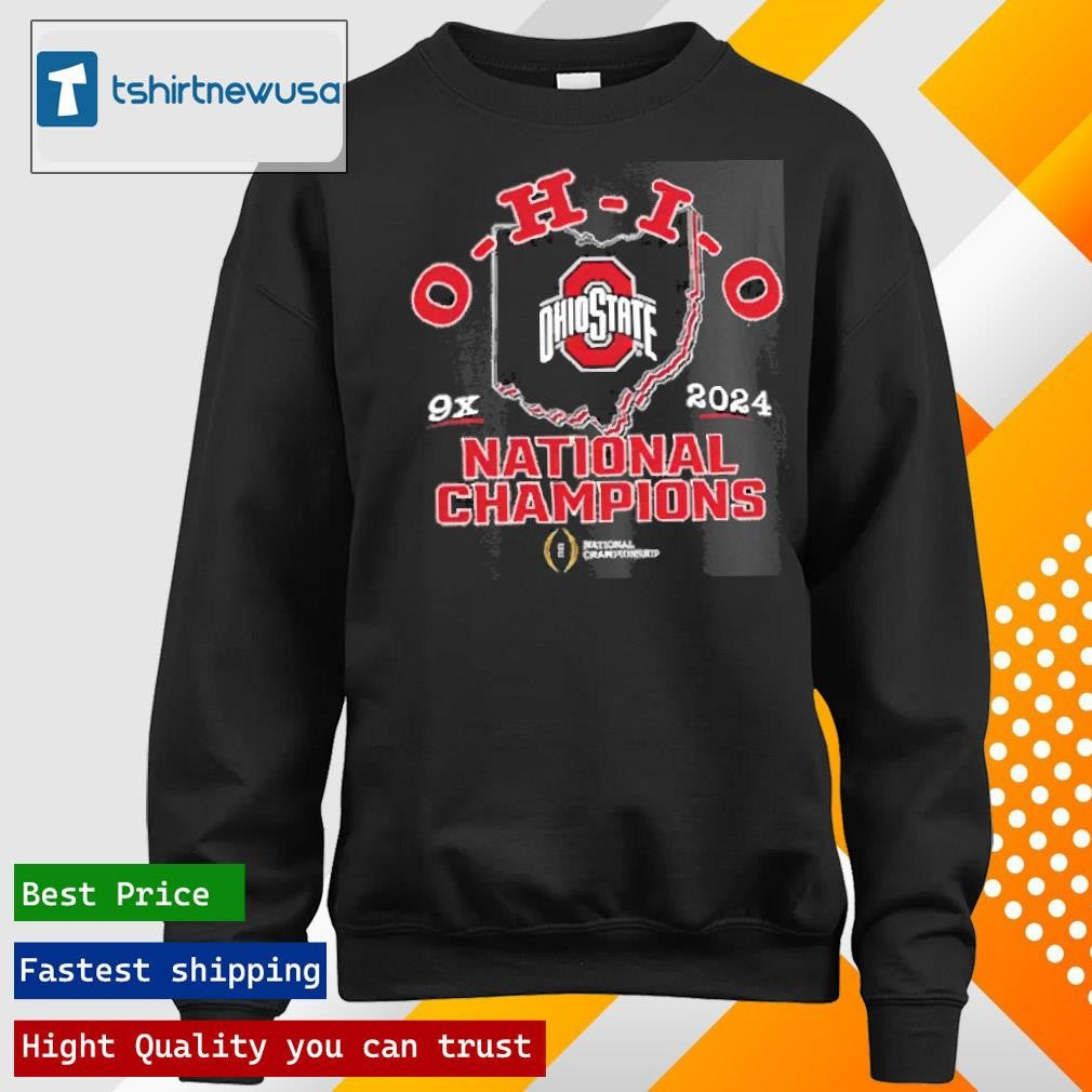 Funny Ohio State Buckeyes Fanatics College Football Playoff 2024 National Champions T-Shirt