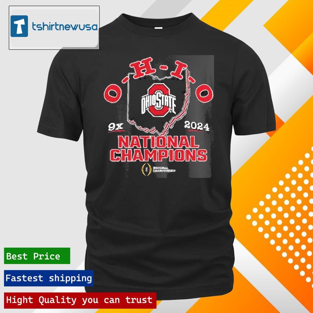 Funny Ohio State Buckeyes Fanatics College Football Playoff 2024 National Champions T-Shirt