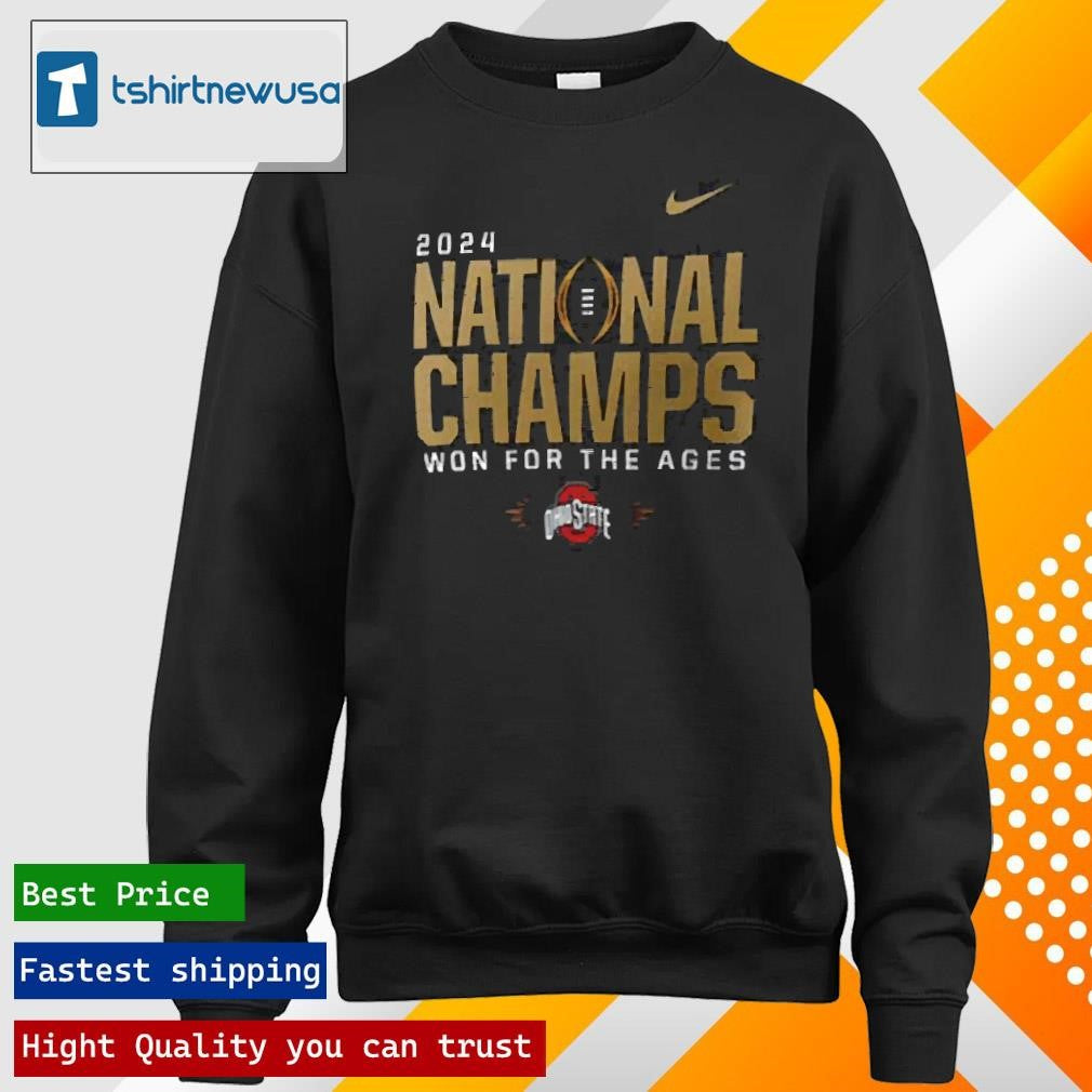 Funny Ohio State Buckeyes Nike College Football Playoff 2024 National Champions Locker Room Won For The Ages 2025 T Shirt