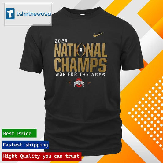 Funny Ohio State Buckeyes Nike College Football Playoff 2024 National Champions Locker Room Won For The Ages 2025 T Shirt