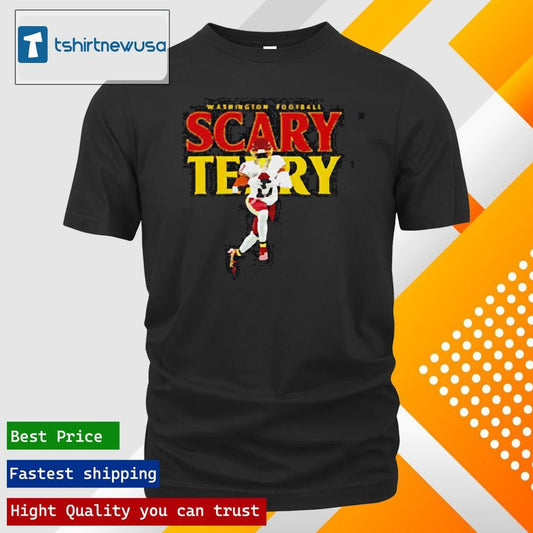 Funny Washington Commanders Scary Terry McLaurin graphic 2025 T shirt