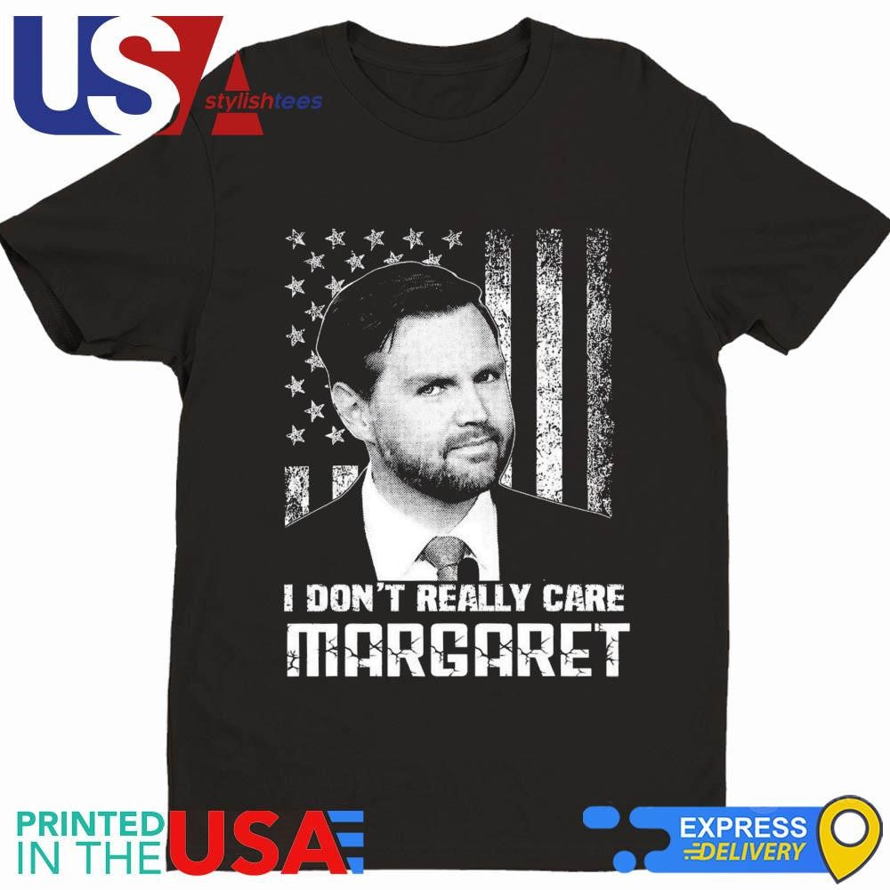 I Don't Really Care Margaret Funny Minimalist JD Vance USA Flag Shirt