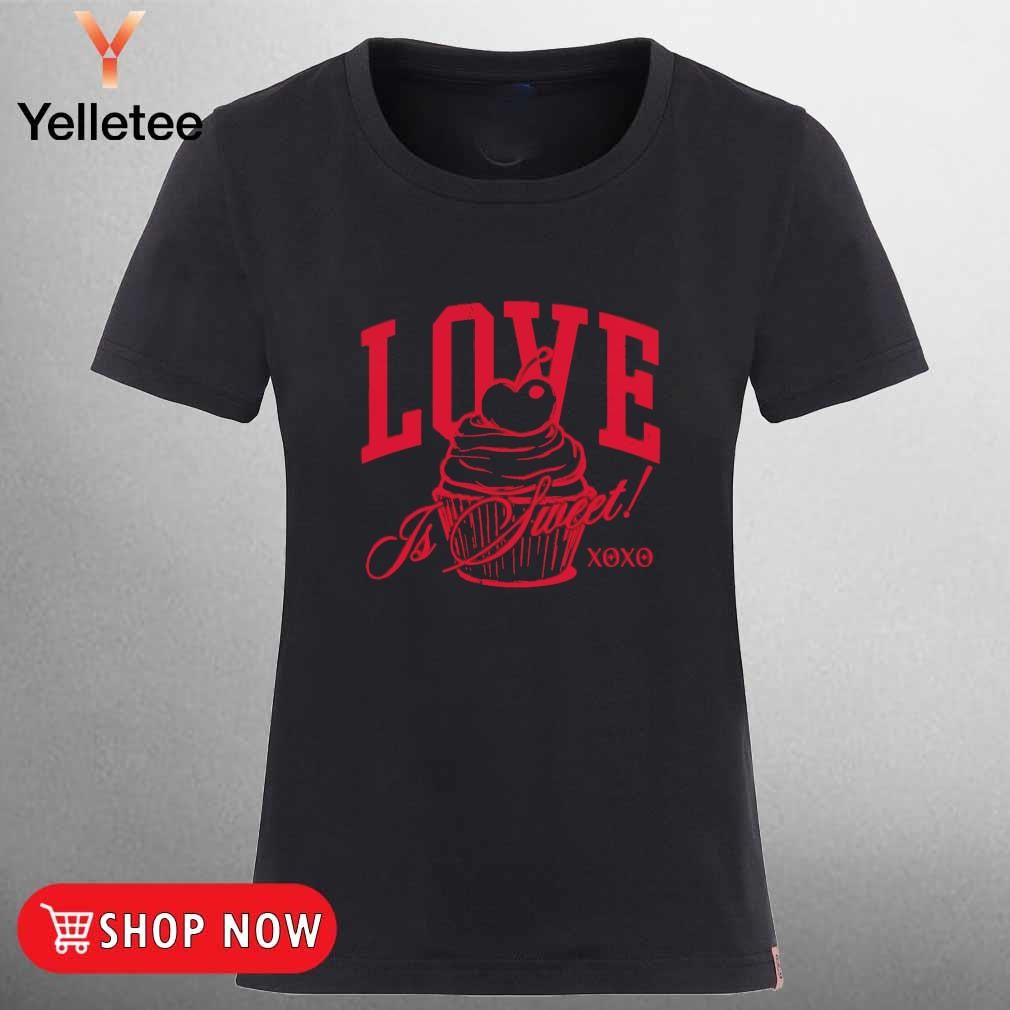 Love is sweet cupcake XOXO Valentine's day shirt