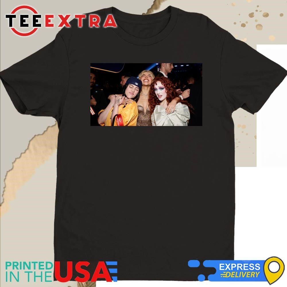 Official Billie Eilish Sabrina Carpenter and Chappell Roan Grammy Shirt