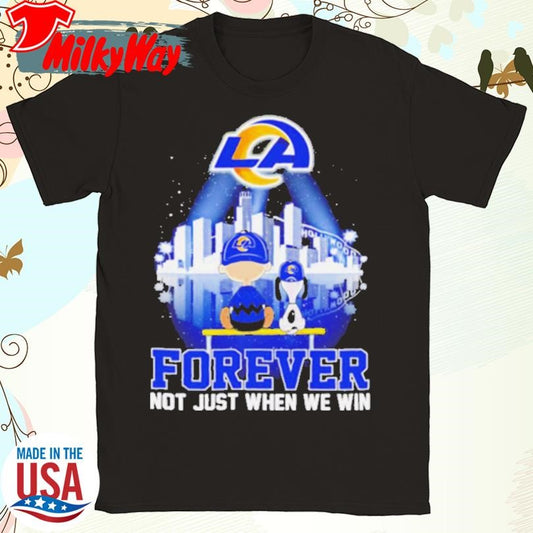 Official Charlie and Snoopy watching Los Angeles Chargers forever not just when we win shirt