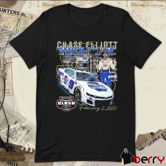 Official Chase Elliott Wins At Bowman Gray Stadium Dominated The Mad House February 2 2025 t-shirt