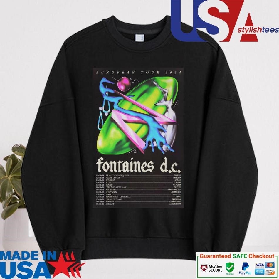 Official Fontaines D.C European Tour 2024 Shirt