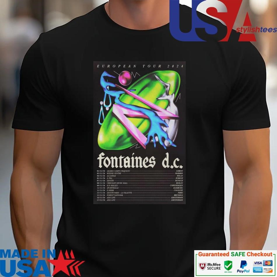 Official Fontaines D.C European Tour 2024 Shirt