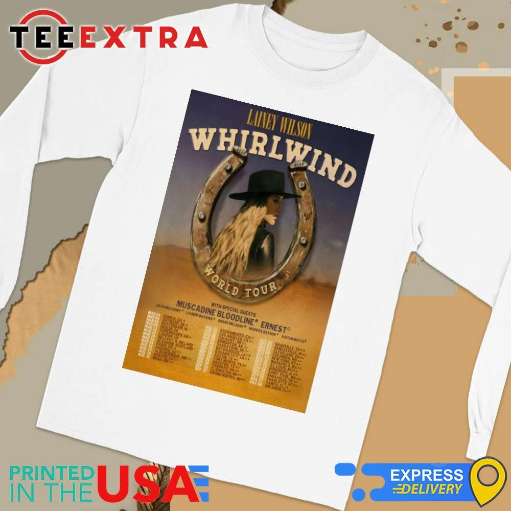 Official Lainey Wilson Whirlwind World Tour 2025 Shirt