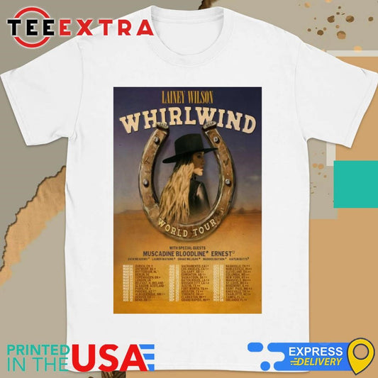 Official Lainey Wilson Whirlwind World Tour 2025 Shirt