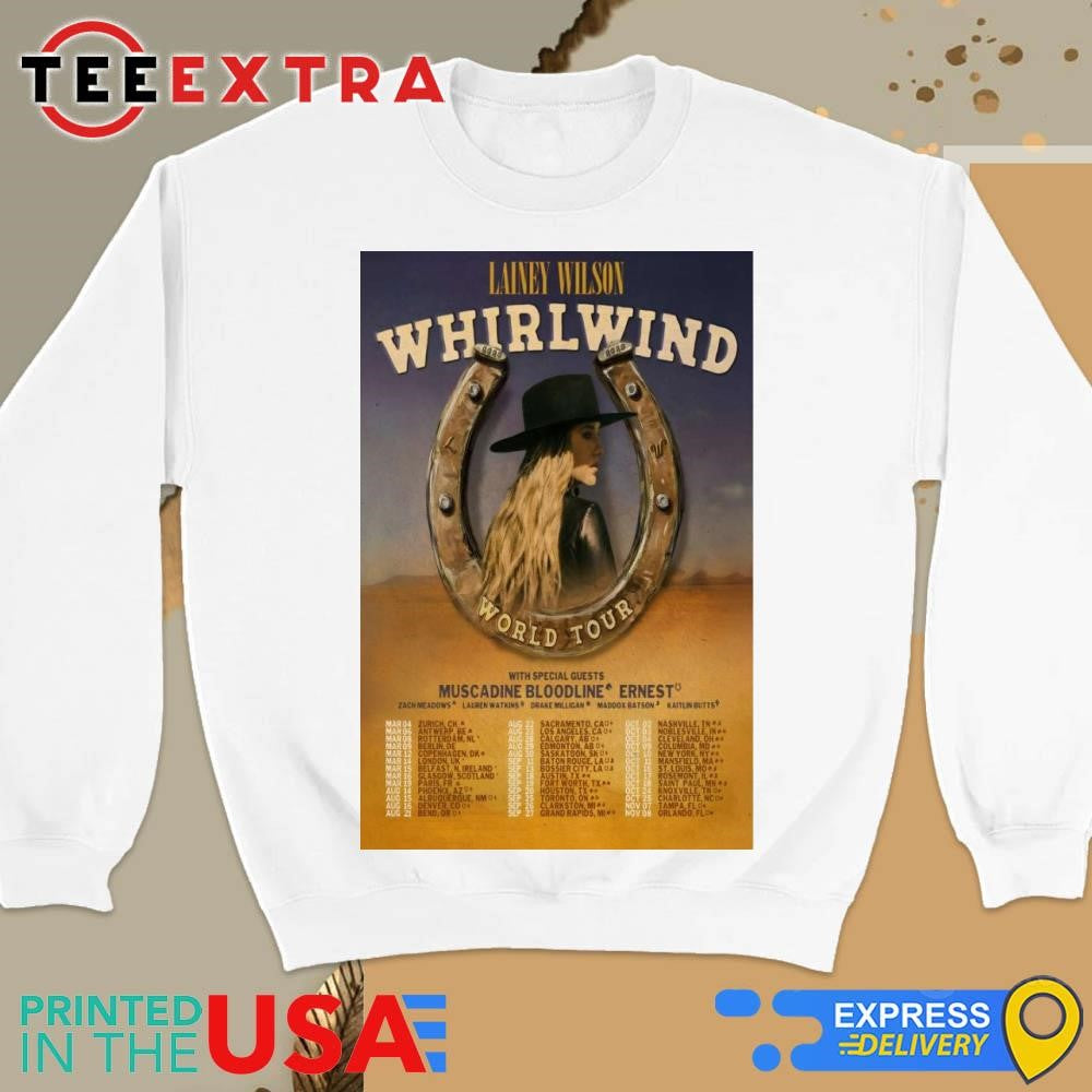 Official Lainey Wilson Whirlwind World Tour 2025 Shirt