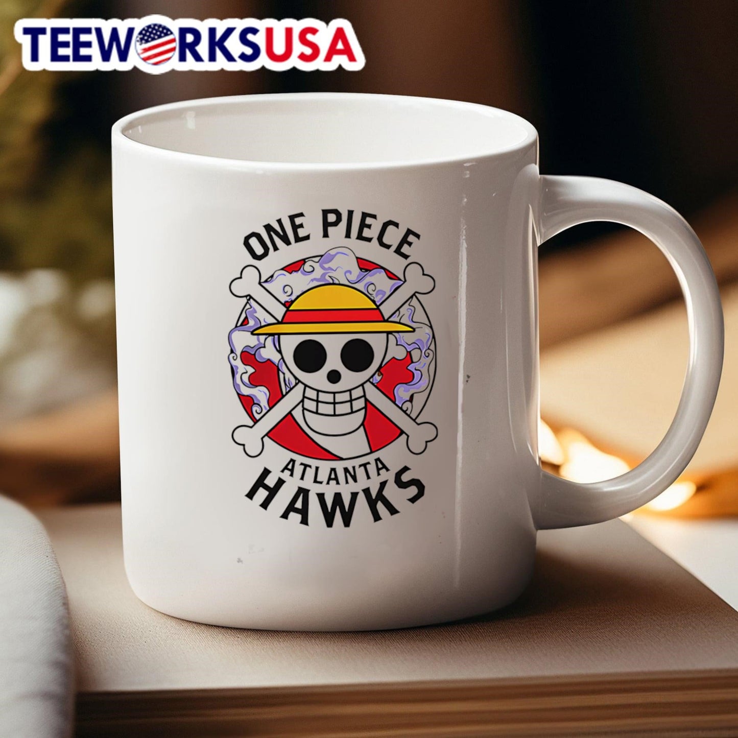 One Piece x Atlanta Hawks shirt