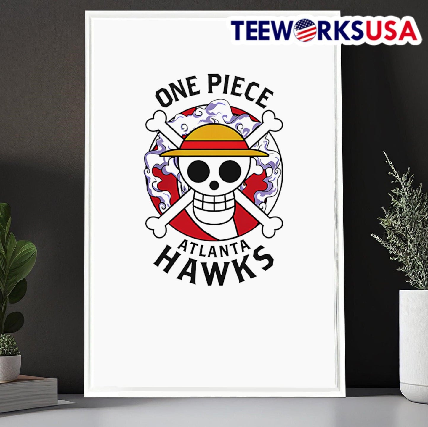 One Piece x Atlanta Hawks shirt