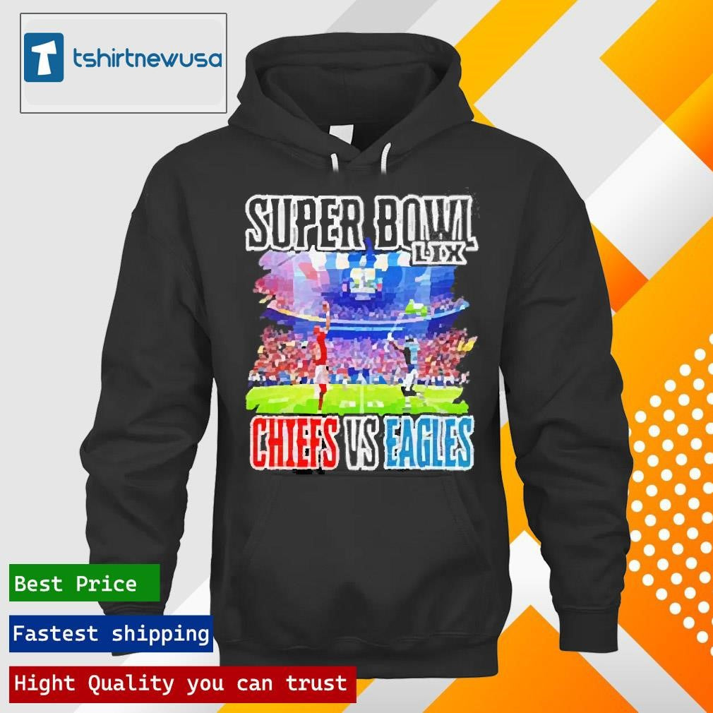 Original Super Bowl Lix Chiefs Vs Eagles Graphic 2025 T-Shirt