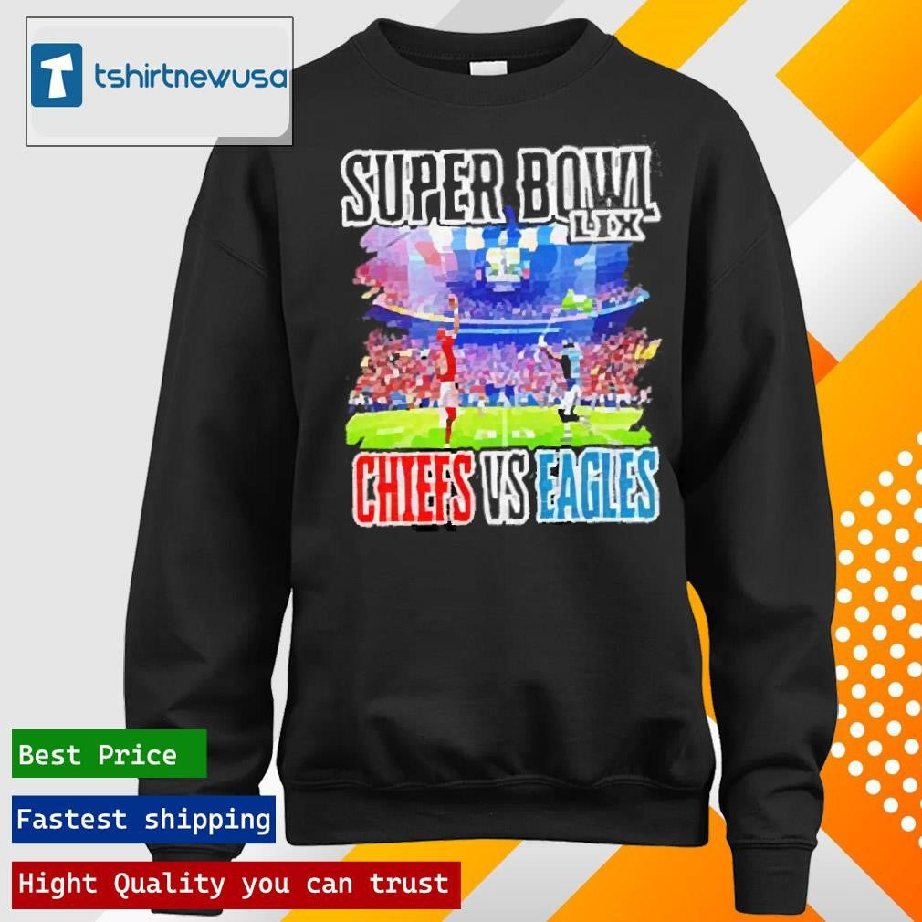 Original Super Bowl Lix Chiefs Vs Eagles Graphic 2025 T-Shirt