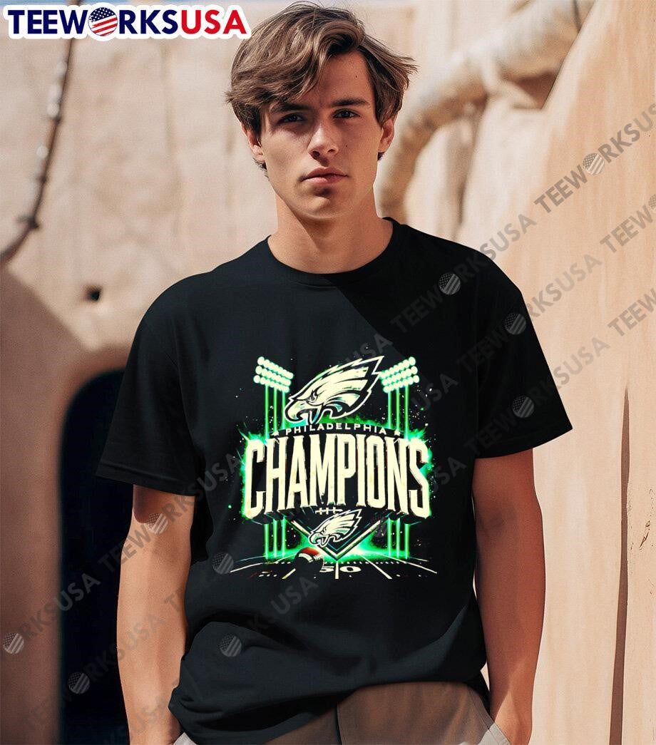 Philadelphia Eagles Champions Transparent 2025 shirt