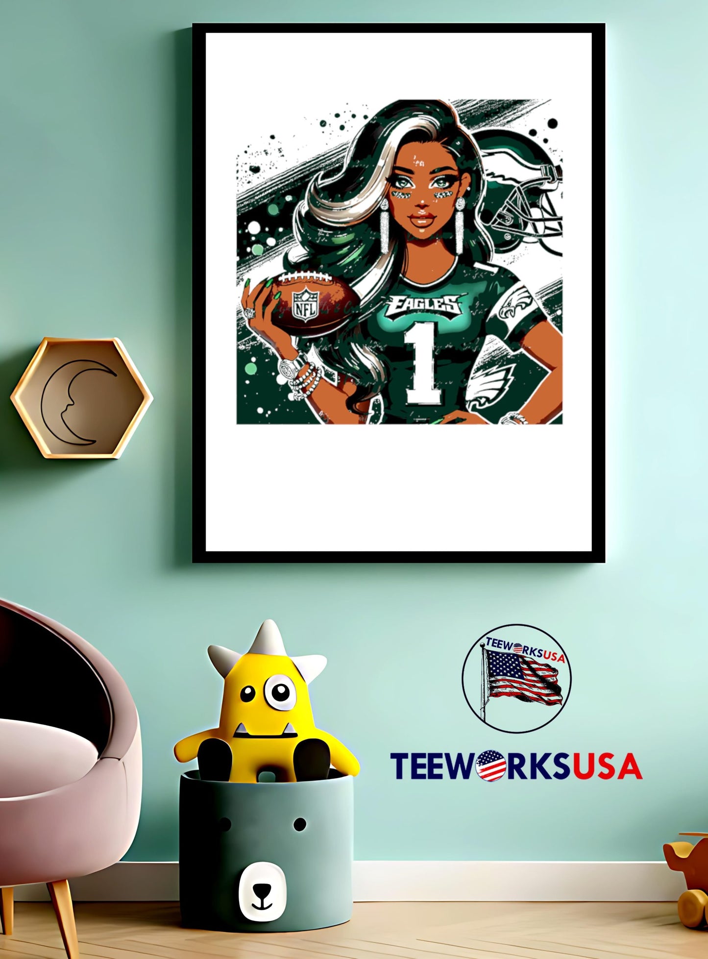 Philadelphia Eagles Fan Art Stylish Female Champion shirt