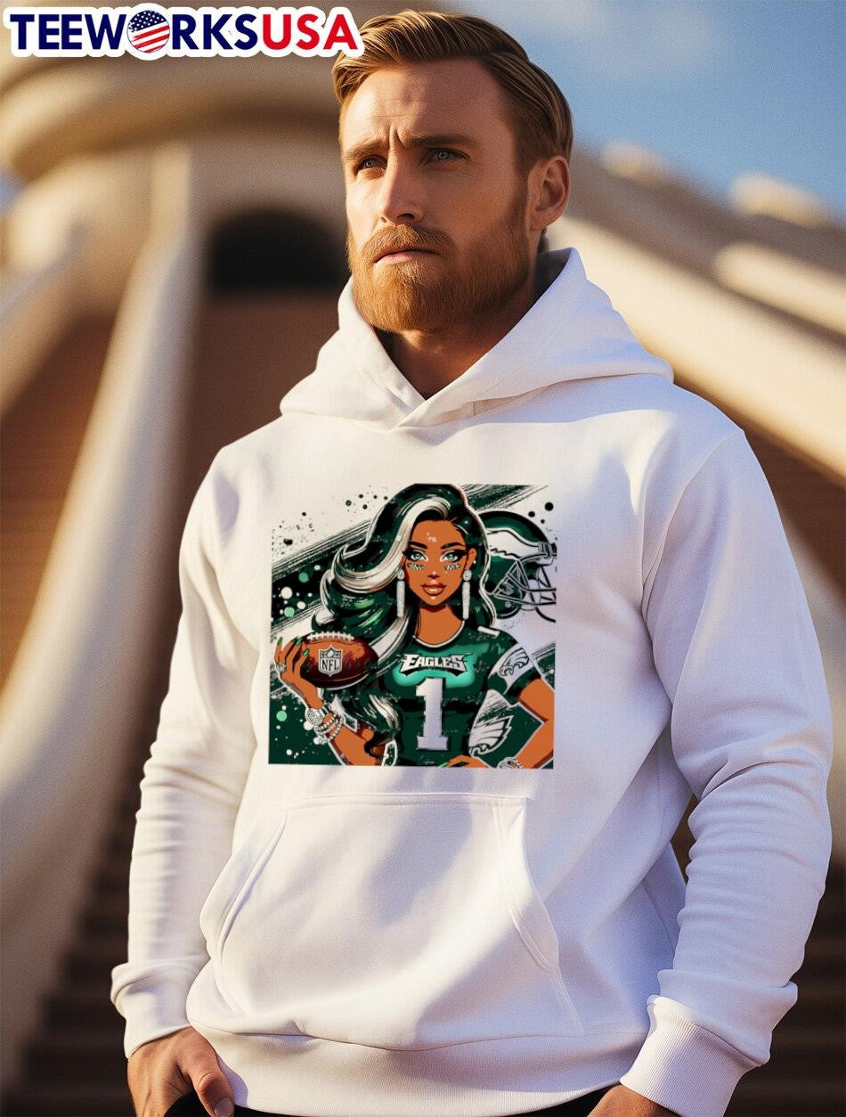 Philadelphia Eagles Fan Art Stylish Female Champion shirt