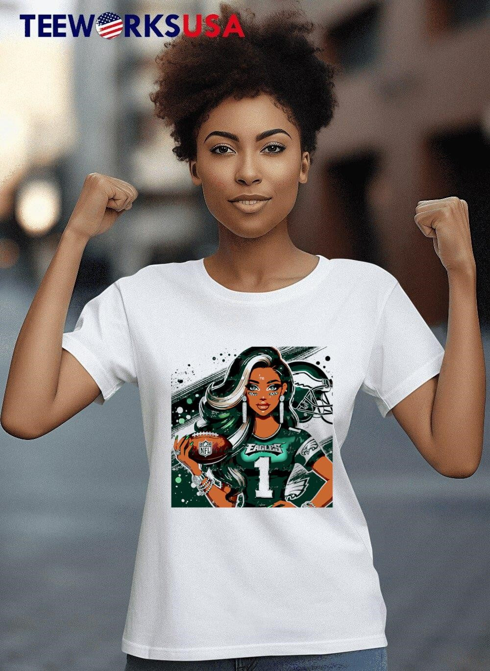 Philadelphia Eagles Fan Art Stylish Female Champion shirt