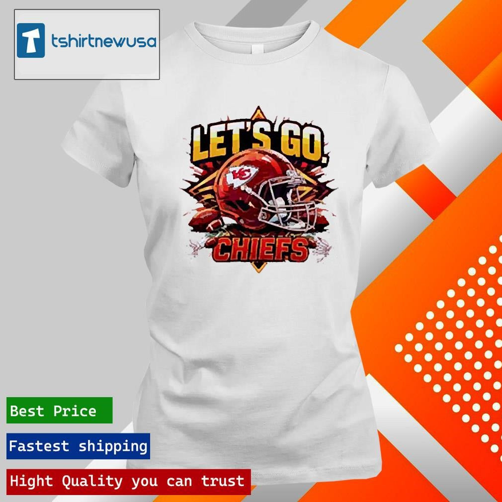 Premium Lets Go Chiefs Kansas City Football Helmet 2025 T Shirt