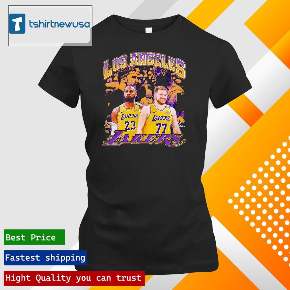 Premium Luka Doncic x LeBron James Los Angeles Lakers 2025 T Shirt