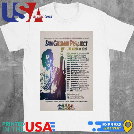 Sam Grisman Project Live Music In 2025 Tour Shirt