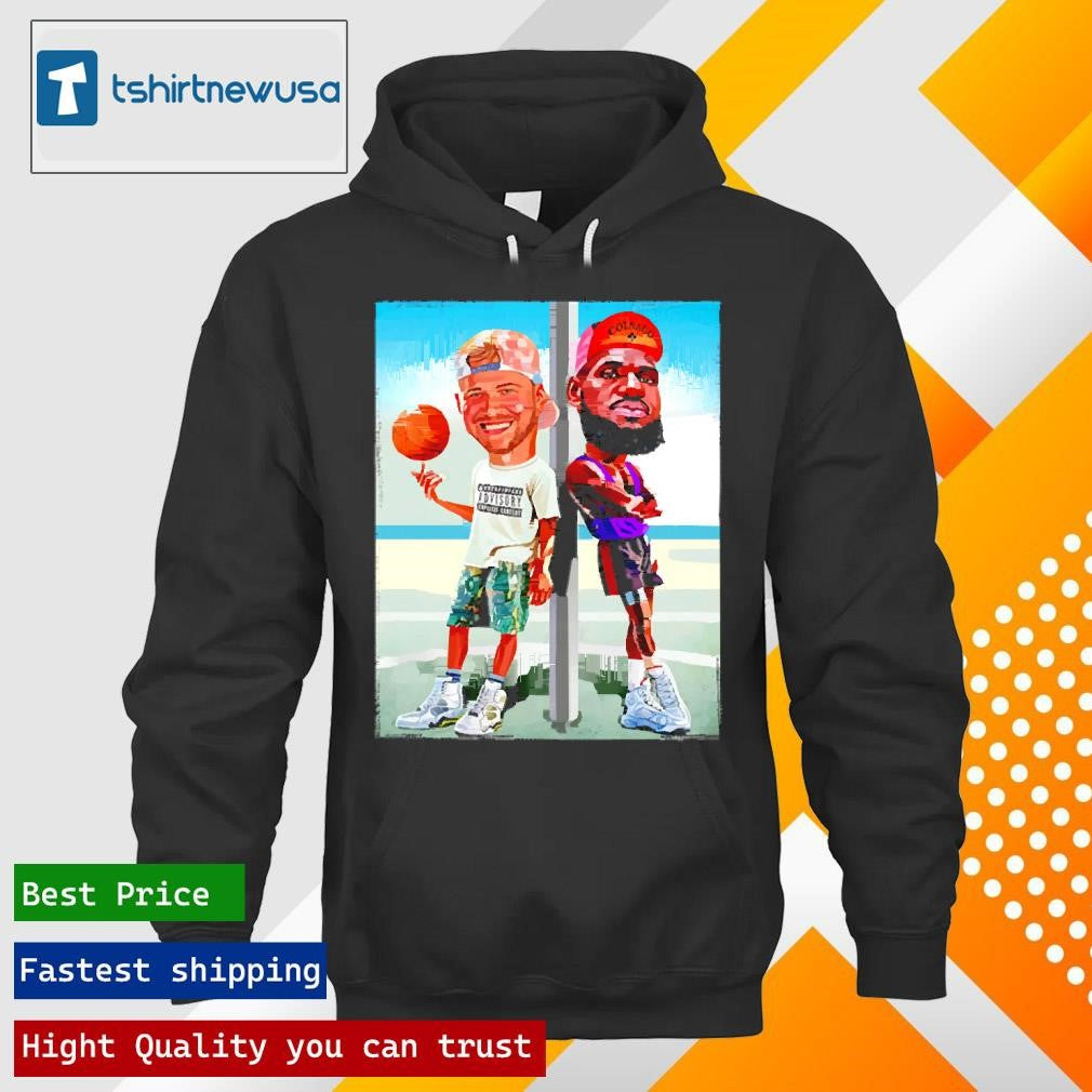 Top Luka Doncic And Lebron James Los Angeles Lakers NBA cartoon 2025 T shirt