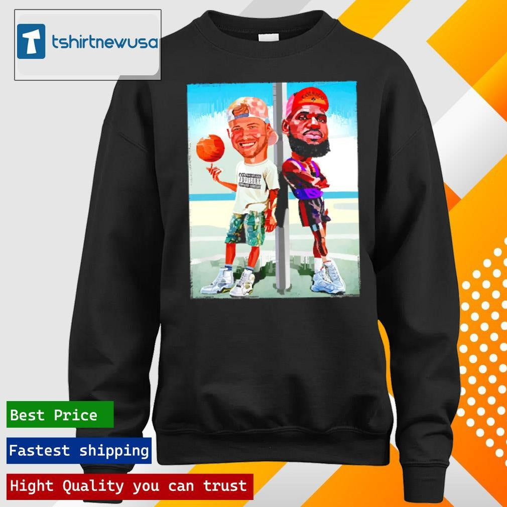 Top Luka Doncic And Lebron James Los Angeles Lakers NBA cartoon 2025 T shirt