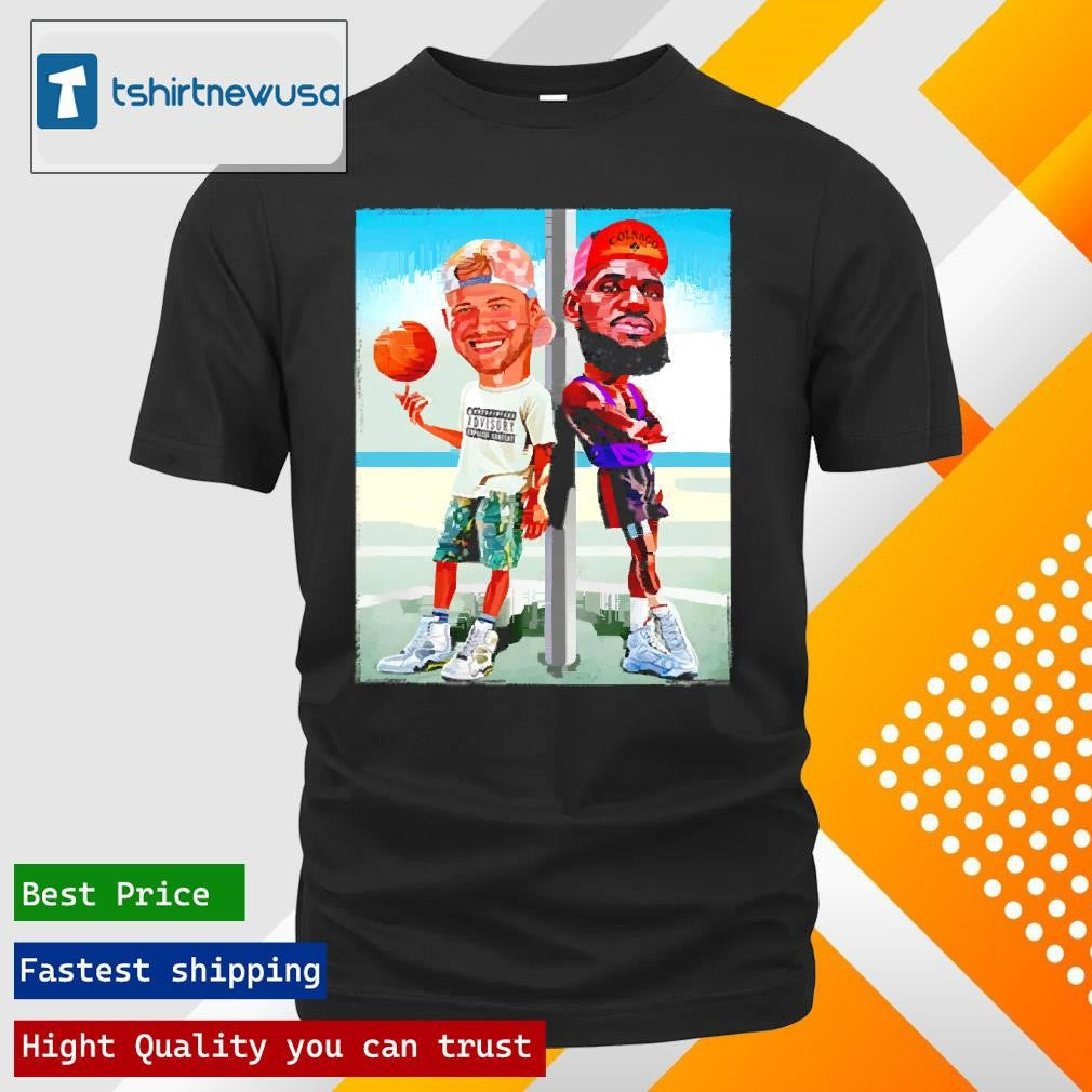 Top Luka Doncic And Lebron James Los Angeles Lakers NBA cartoon 2025 T shirt