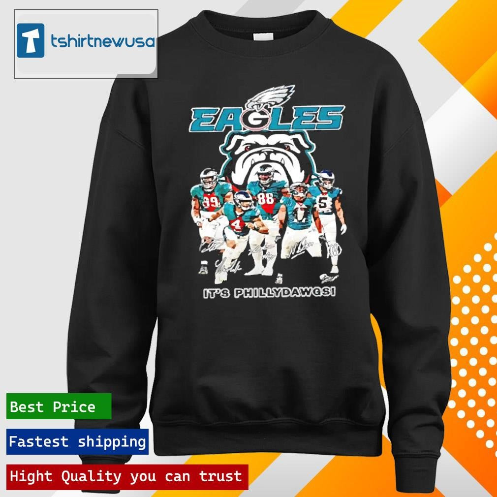 Top Philadelphia Eagles Bulldogs Its Phillydawgs Signatures 2025 Shirts