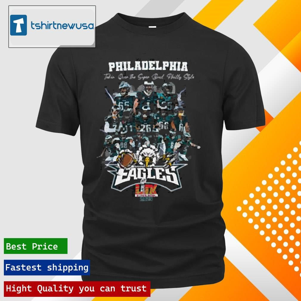 Top Philadelphia Eagles Super Bowl 2025 Champions T-Shirt