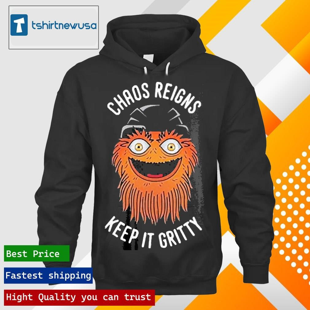 Top Philadelphia Flyers Chaos Reigns Keep It Gritty Mascot 2025 T Shirt