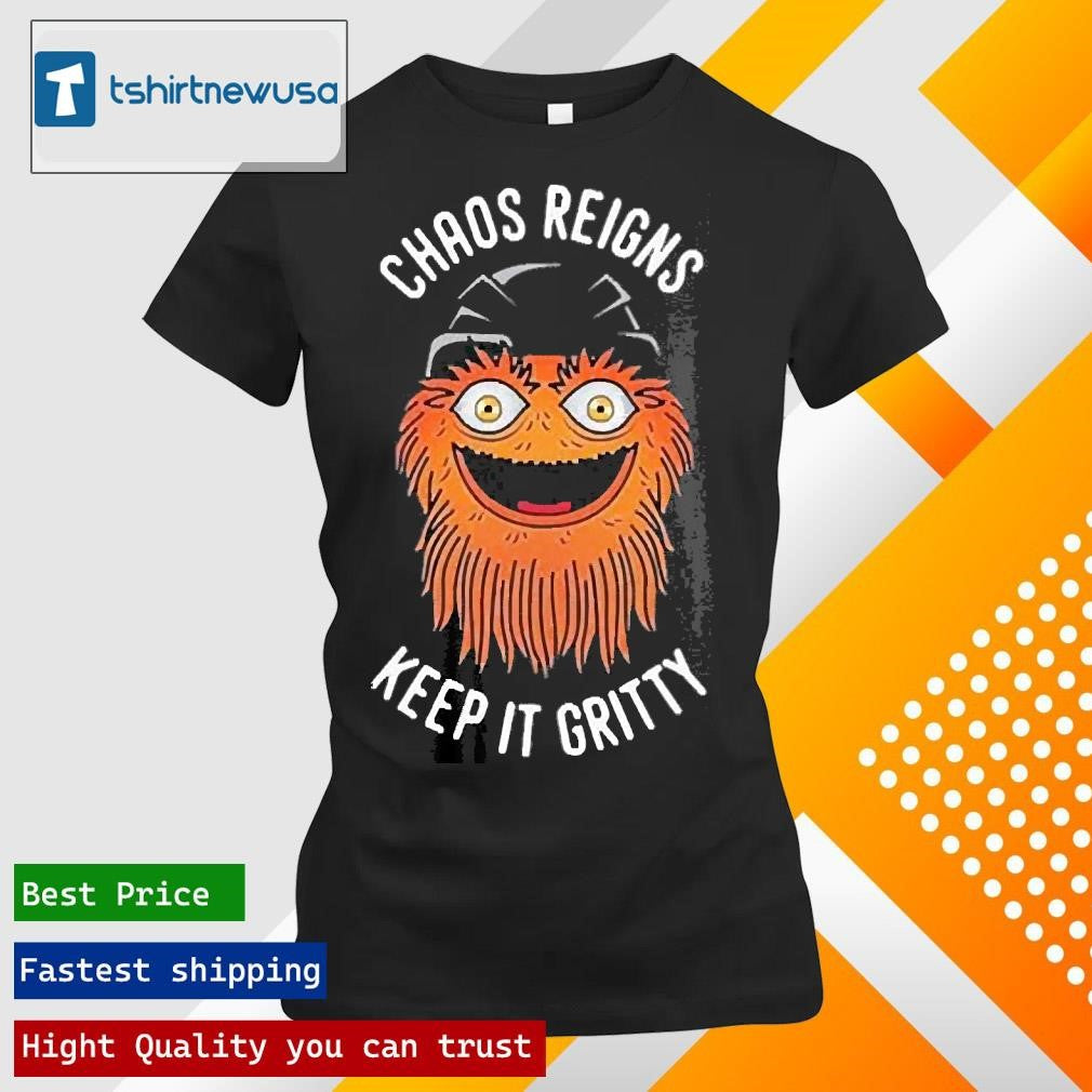 Top Philadelphia Flyers Chaos Reigns Keep It Gritty Mascot 2025 T Shirt