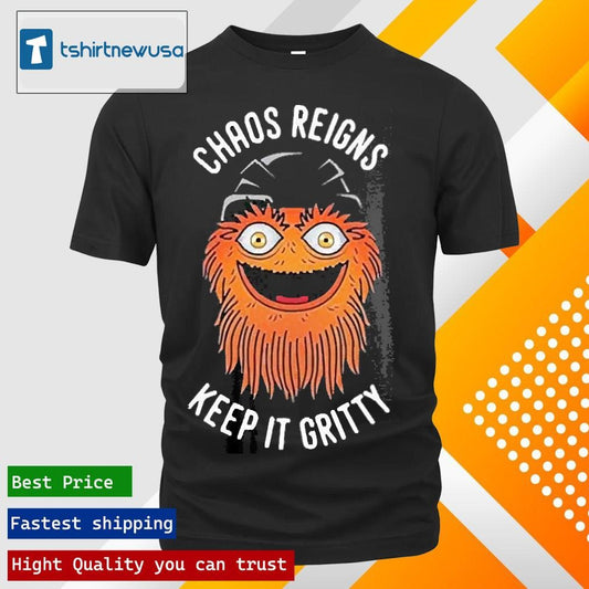 Top Philadelphia Flyers Chaos Reigns Keep It Gritty Mascot 2025 T Shirt