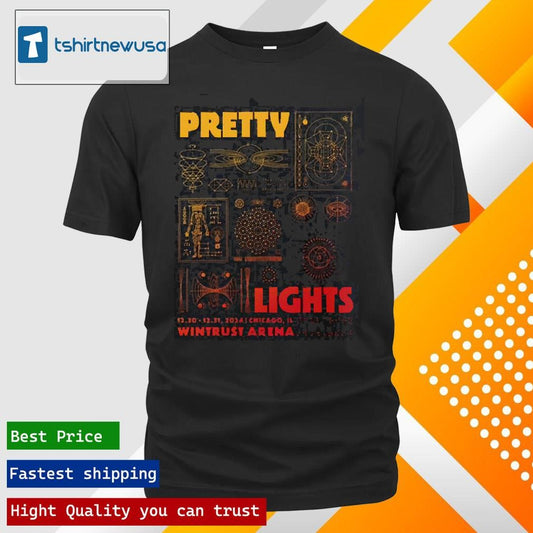 Top Pretty Lights Merch Tee In Chicago Illinois At Wintrust Arena On December 30 And 31 2024 Unisex Shirts