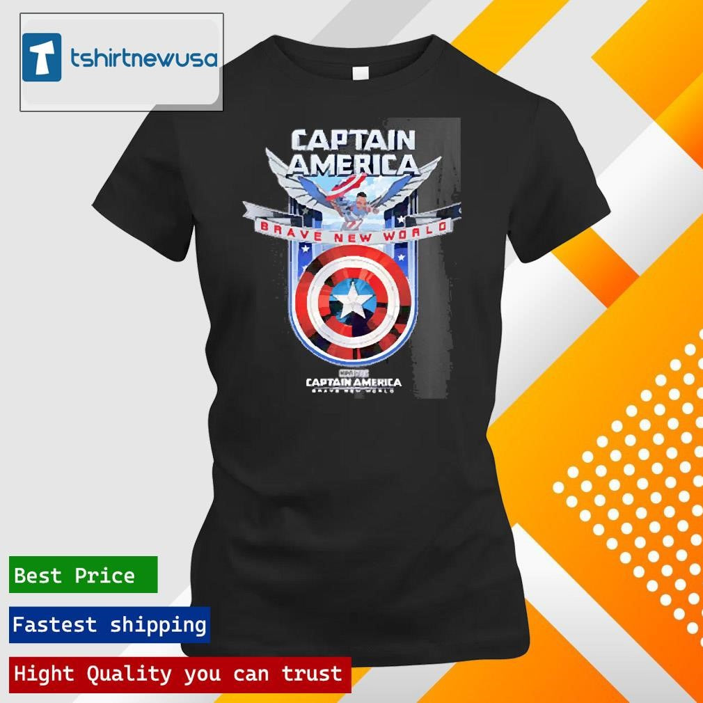 Top Shield Captain America Brave New World 2025 T Shirt