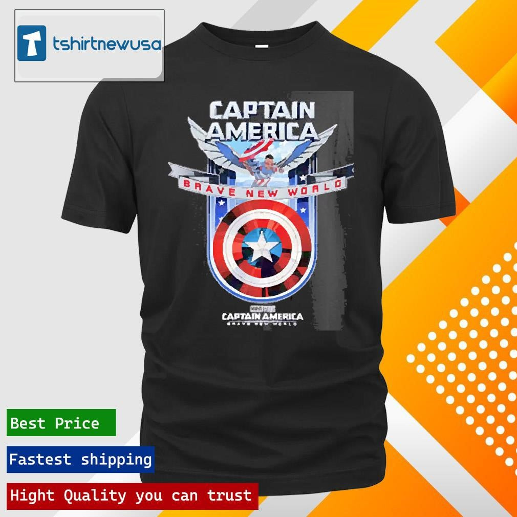 Top Shield Captain America Brave New World 2025 T Shirt