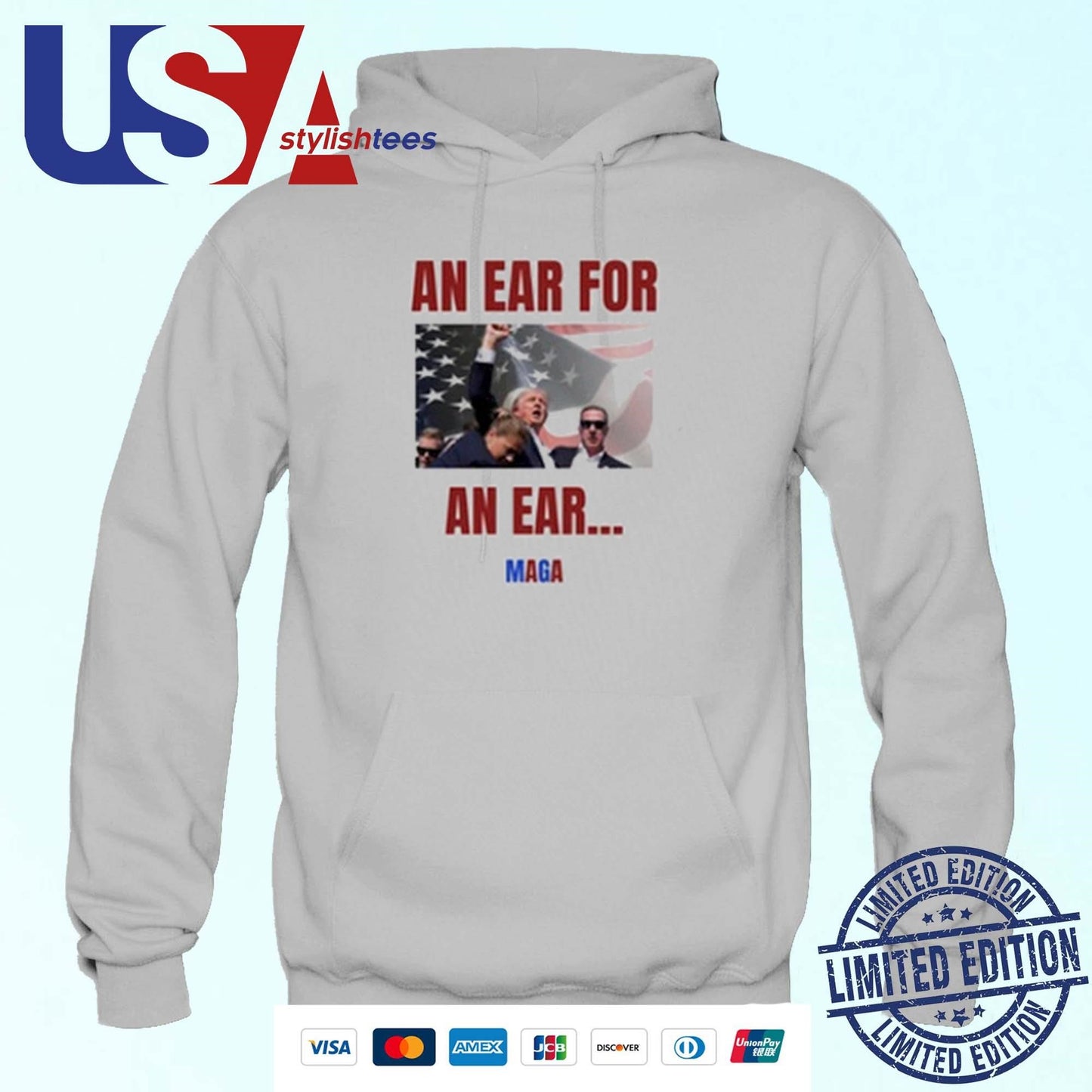 Trump Fight An Ear For An Ear Maga Shirt