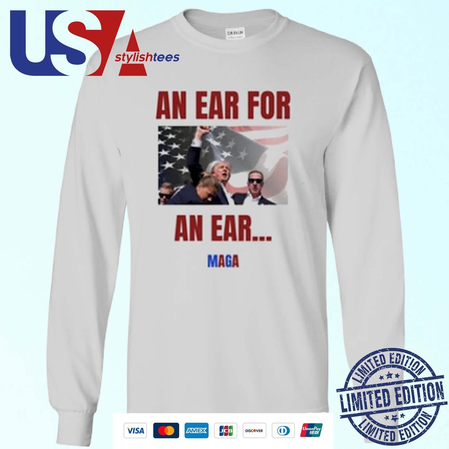 Trump Fight An Ear For An Ear Maga Shirt