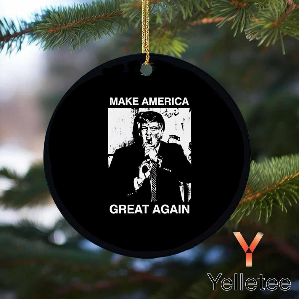 Trump gun in mouth make America great again Ornament