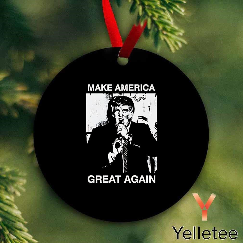 Trump gun in mouth make America great again Ornament