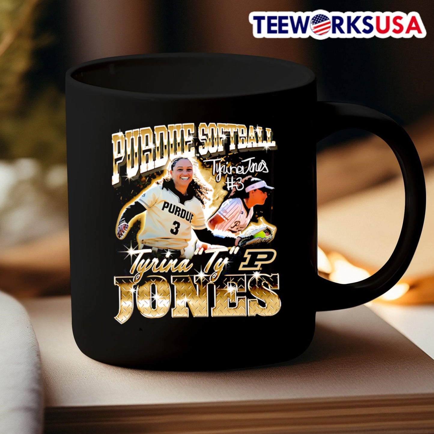 Tyrina Jones Purdue softball 90s shirt