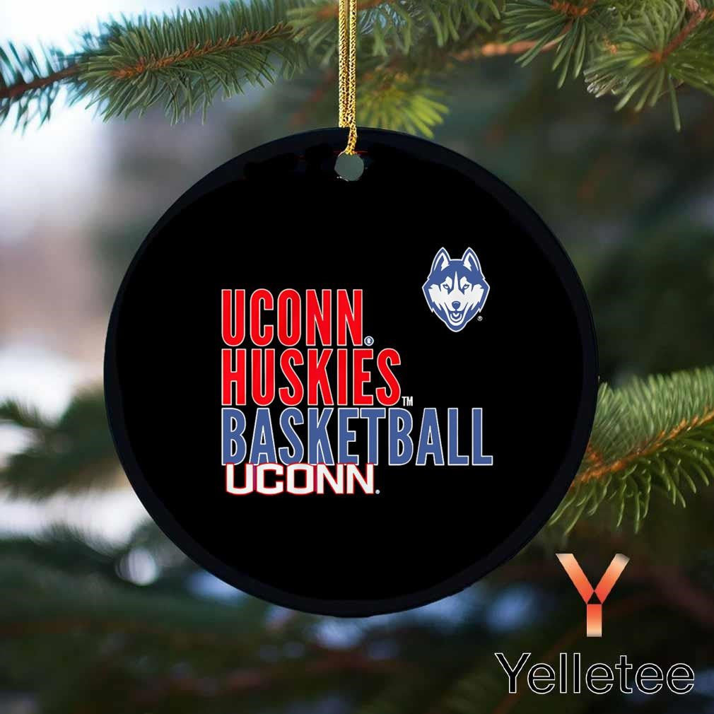 UConn Huskies basketball text logo Ornament